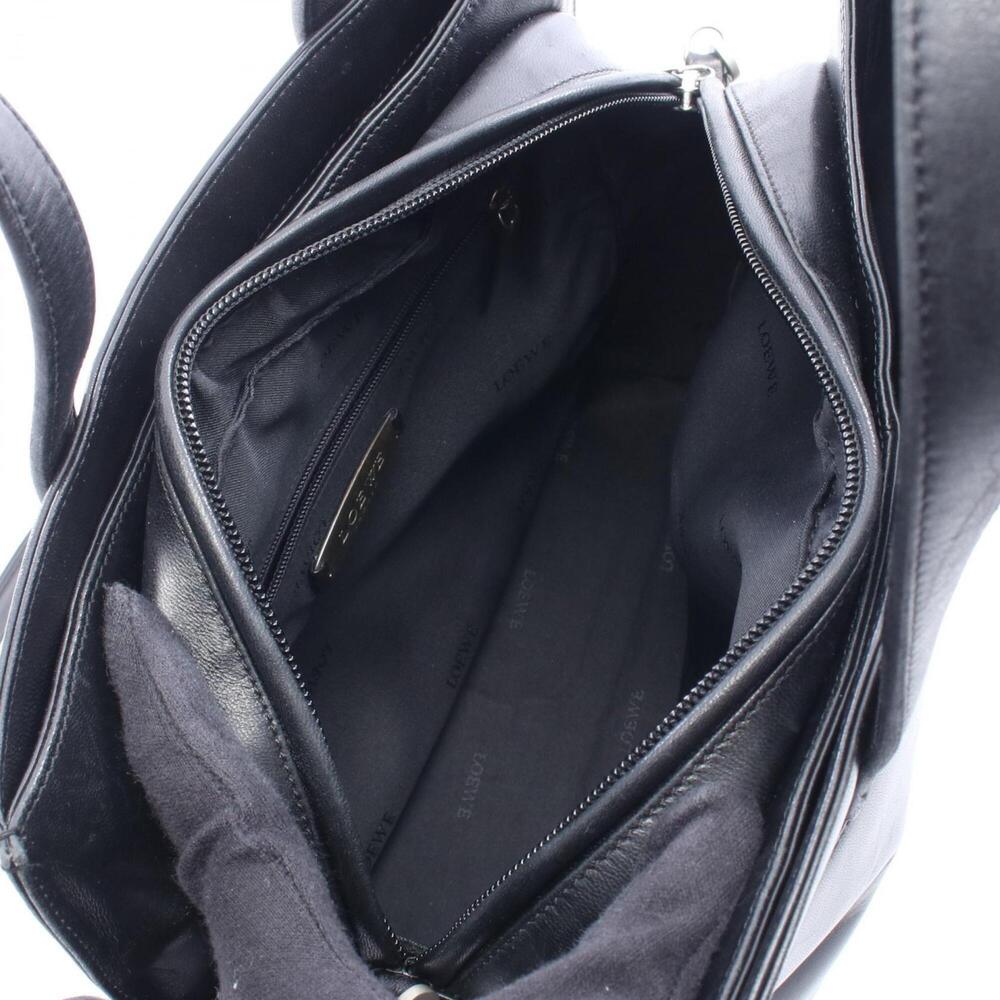 Loewe Anagram 2-Way Tote Bag Handbag Leather Women's Black - Picture 3 of 10